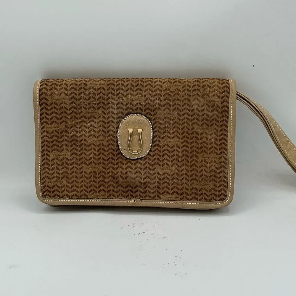 Caggiano Italian suede leather wallet/wristlet